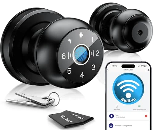 Smart Fingerprint Door Knob Lock — Electromagnetic Security Locks, Zeekitec