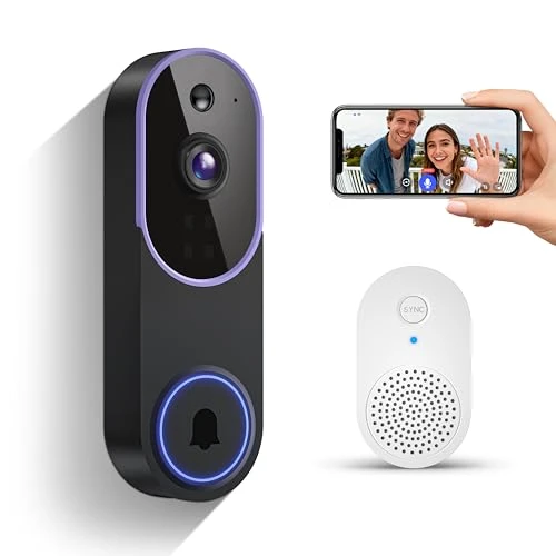 Smart Video Doorbell Camera with Doorbell Receiver — Smart Home Security, KyraNexo