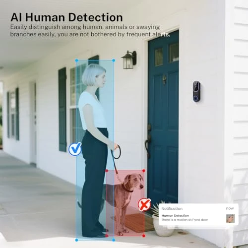 Smart Video Doorbell Camera with Doorbell Receiver — Smart Home Security, KyraNexo