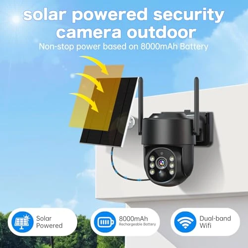 Solar Security Camera Wireless Outdoor — Dome Surveillance Cameras, Seeborder