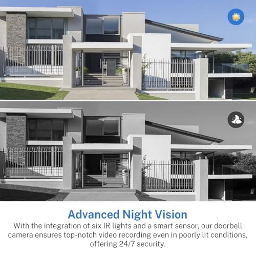 WiFi Video Doorbell Camera with Human Detection — Smart Home Security, NariOrbi