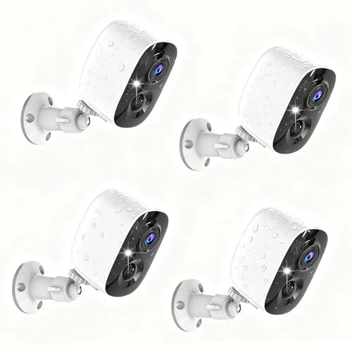 Wireless Security Cameras Outdoor/Indoor, 2K UHD WiFi Smart Security Camera, Battery Powered, Motion Detection, 2-Way... — Outdoor Security Cameras, Tziarp
