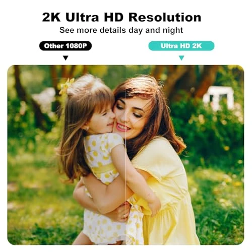 Wireless Security Cameras Outdoor/Indoor, 2K UHD WiFi Smart Security Camera, Battery Powered, Motion Detection, 2-Way... — Outdoor Security Cameras, Tziarp