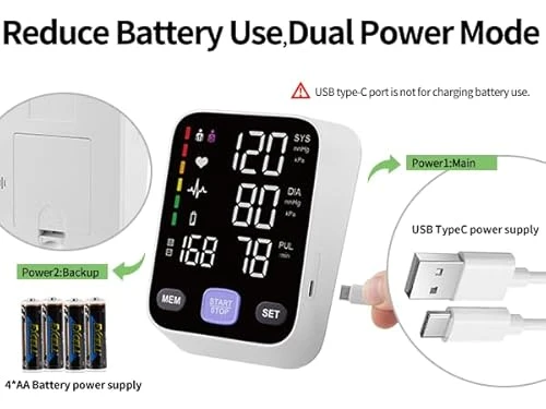 Bluetooth Blood Pressure Monitor with Dual Cuffs — Blood Pressure Monitors, Andesfit
