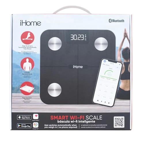 Digital WiFi Smart Scale for Body Weight — Weight Management Tools, iHome