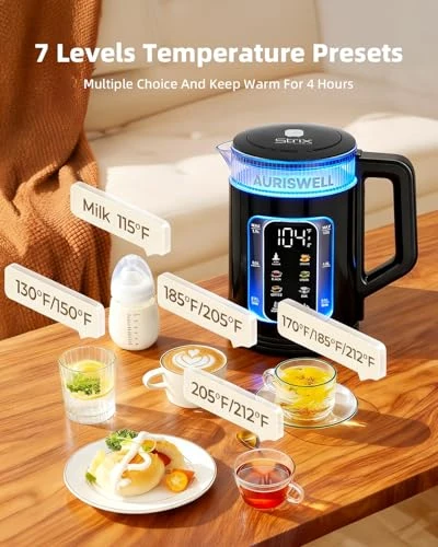 Electric Tea Kettle with Temperature Control — Kettles & Tea Machines, Auriswell