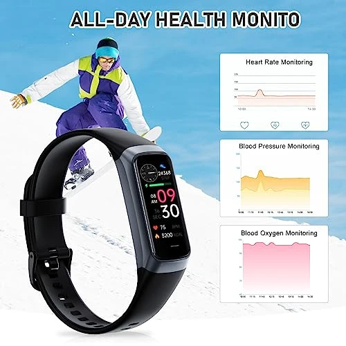 Fitness Watch with Heart Rate, Blood Pressure, Sleep Tracking, AMOLED Screen, Waterproof — Smartwatches, Moremore