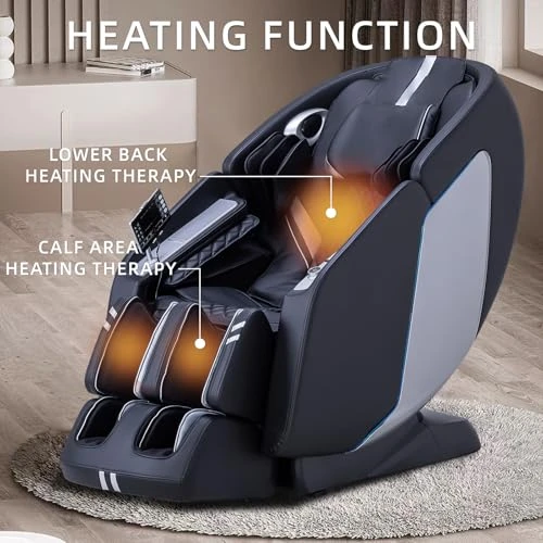Full Body Massage Chair with Zero Gravity, Extendable Footrest, SL Track, 15 Modes, AI Voice Control, Yoga Stretch, Foot... — Beds & Tables, MassaMAX