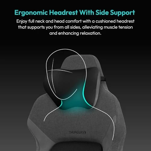 Gaming Chair with Automatic Lumbar Support — Desk Chairs, ThunderX3