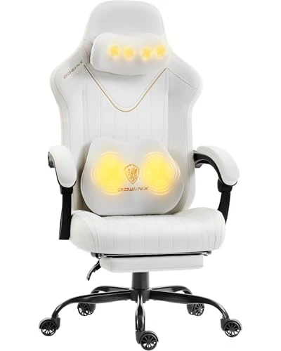 Gaming Chair with Shiatsu Neck Massager and Lumbar Support — Gaming Chairs, Dowinx