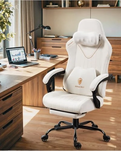 Gaming Chair with Shiatsu Neck Massager and Lumbar Support — Gaming Chairs, Dowinx