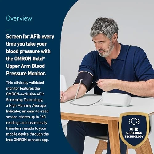 Gold Blood Pressure Monitor for Home Use & Upper Arm Blood Pressure Cuff — Blood Pressure Monitors, Omron