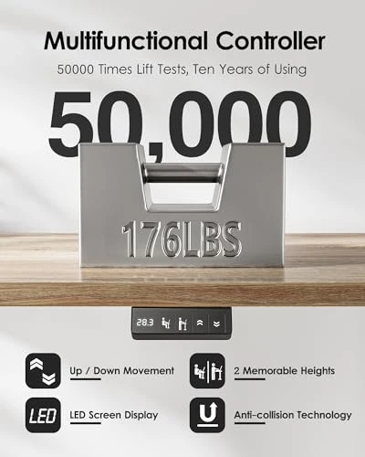 Height Adjustable Electric Standing Desk — Monitor Stands, TIQLAB