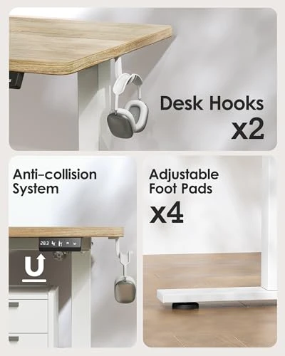 Height Adjustable Electric Standing Desk — Monitor Stands, TIQLAB