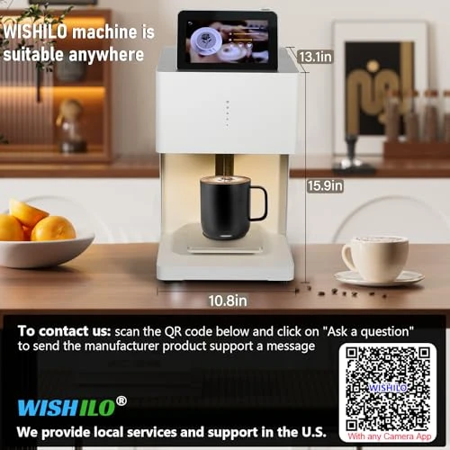 High-Resolution Portable Auto Coffee Latte Art Maker — Edible Printers, WISHILO
