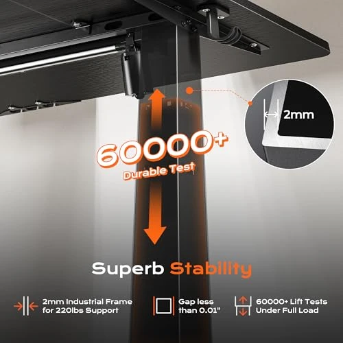 Large Electric Standing Desk — Mounts, Huuger