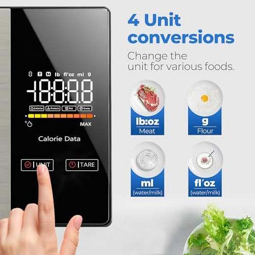 Smart Nutrition Food Scale with Nutritional Calculator App — Weight Management Tools, WARMKEY