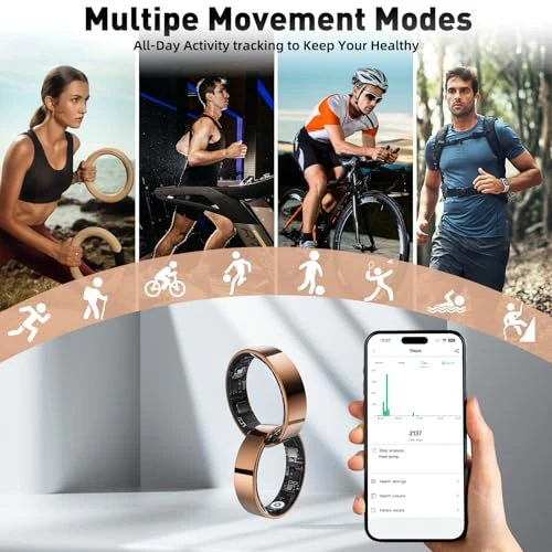 Smart Ring with Sleep Monitoring, Step Counting, Heart Rate, Blood Oxygen — Smart Rings, SARUNN ER