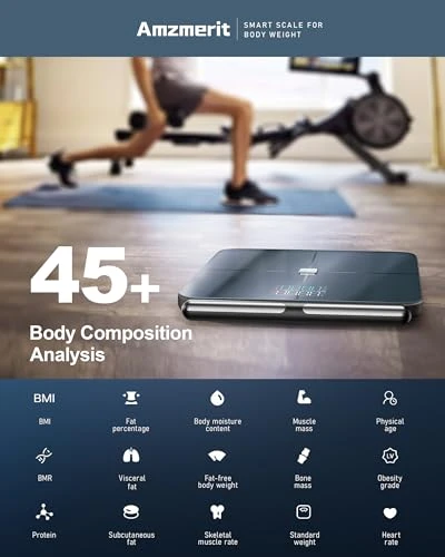 Smart Scale for Body Weight — Body Composition Analysis, Amzmerit