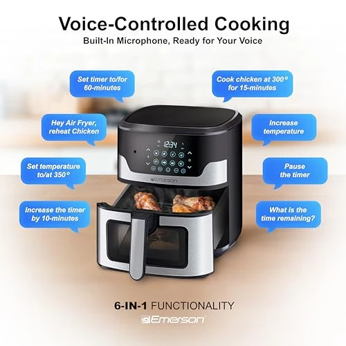 SmartVoice 6-in-1 Air Fryer — Air Fryers, Emerson