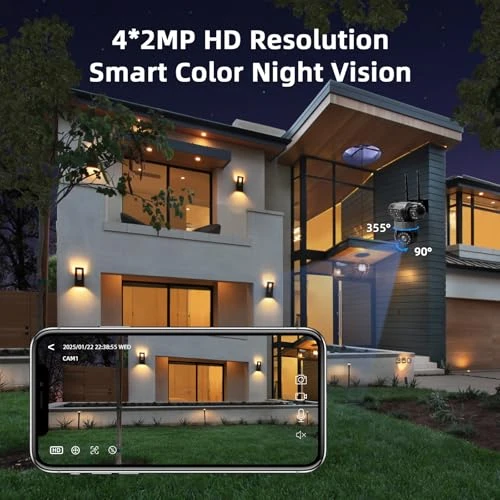 4-Lens Security Camera System — Outdoor Security Cameras, GUDFIDELIO