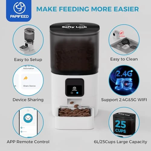 Automatic Cat Food Dispenser with Slow Feeding Mode — Automatic Feeders, PAPIFEED