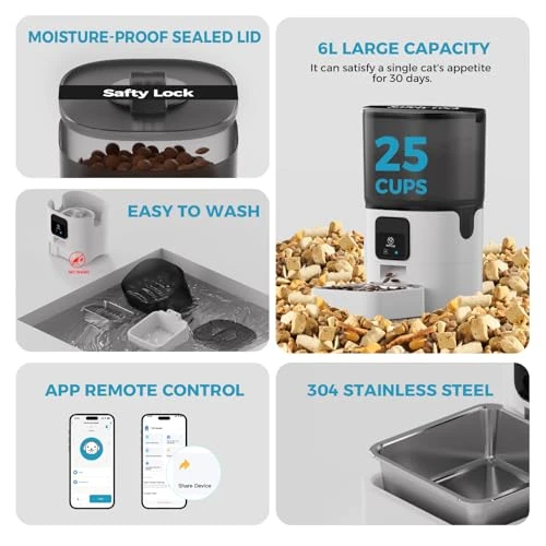 Automatic Cat Food Dispenser with Slow Feeding Mode — Automatic Feeders, PAPIFEED