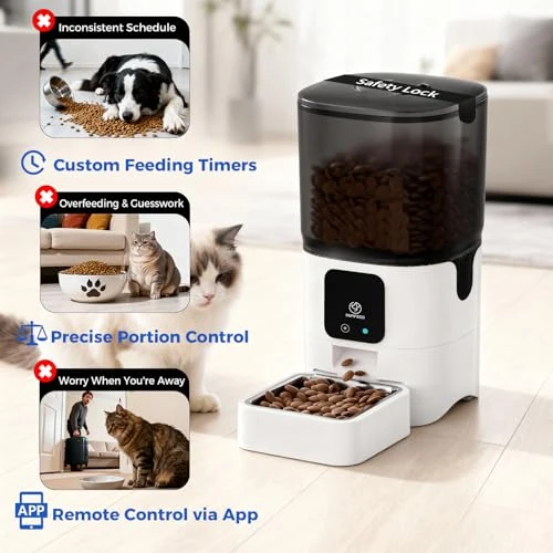 Automatic Cat Food Dispenser with Slow Feeding Mode — Automatic Feeders, PAPIFEED