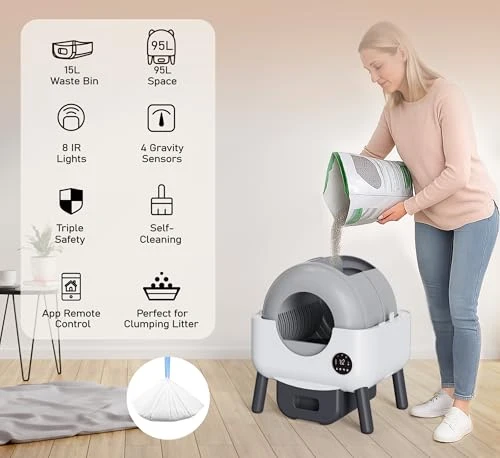 Automatic Self Cleaning Litter Box — Self-Cleaning, MeowWhimsy