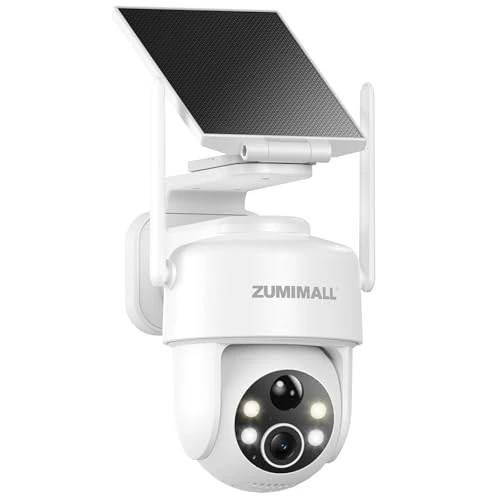 Solar Security Camera Wireless Outdoor — Dome Surveillance Cameras, ZUMIMALL