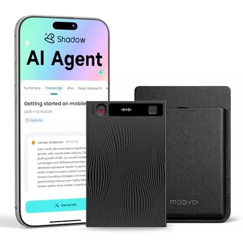 AI Voice Recorder with Transcription and Summary — Voice Recognition & Productivity Software, Mobvoi