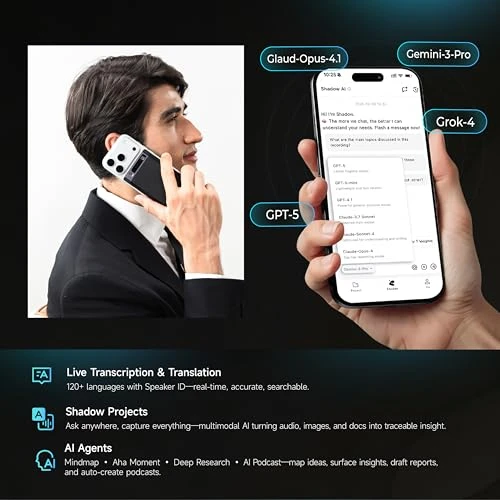 AI Voice Recorder with Transcription and Summary — Voice Recognition & Productivity Software, Mobvoi