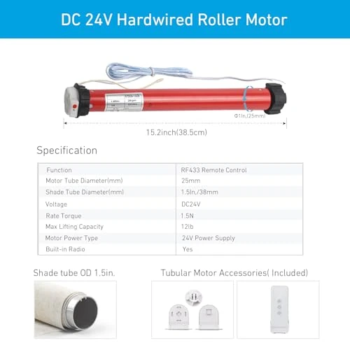 Electric Roller Blinds/Shades Motor Kit — Roller, Rollerhouse