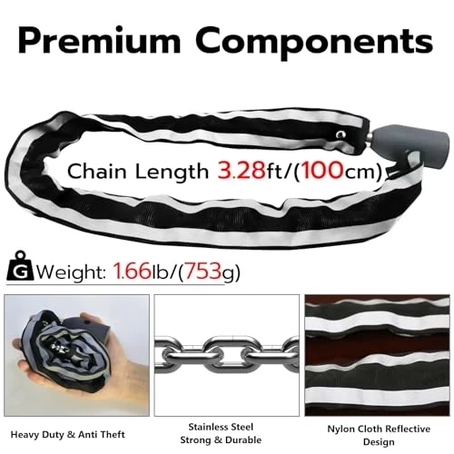 Fingerprint Bike Chain Lock — Chain, Dhiedas