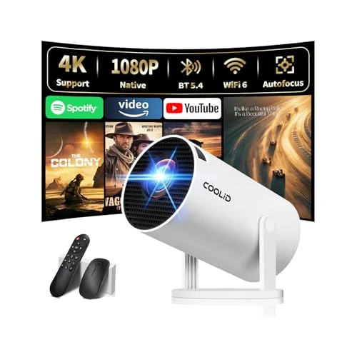 Mini Projector with Auto Keystone and 180° Rotation — Home Theater Projectors, coolid