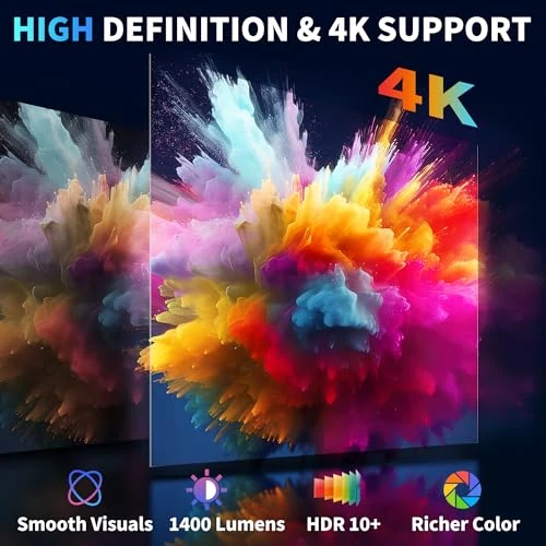 Mini Projector with Auto Keystone and 180° Rotation — Home Theater Projectors, coolid