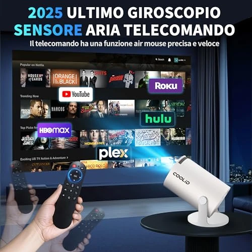 Mini Projector with Auto Keystone and 180° Rotation — Home Theater Projectors, coolid