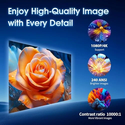 Mini Projector with WiFi and Bluetooth Built-in Apps — Home Theater Projectors, Gaimoo