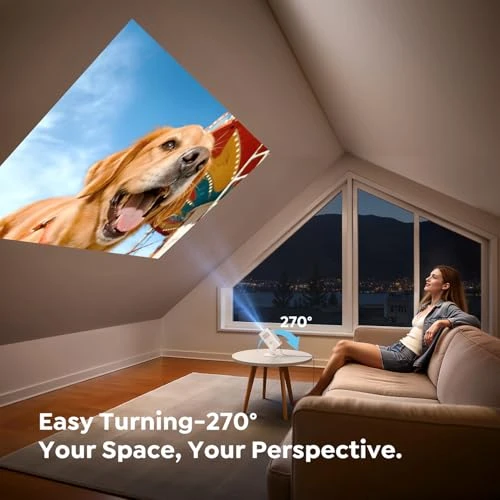 Mini Projector with WiFi6 and Two-Way Bluetooth5.4, 4K Smart 1080P Portable Outdoor Movie Projector with Android 13 &... — Home Theater Projectors, TOPTRO