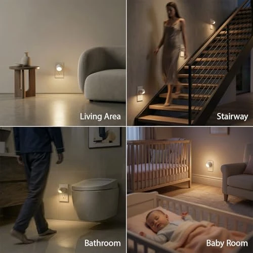 Night Light Plug-in Smart Sensor Directional Lamp with Rotating Head — Night Lights, WhilsTec