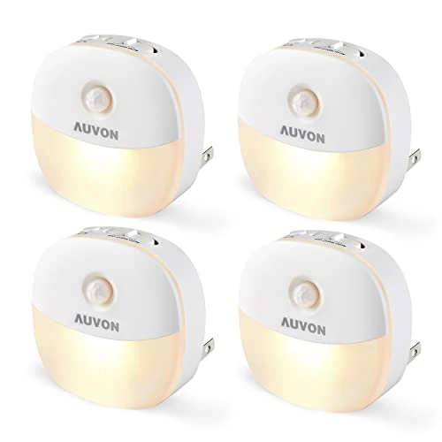 Plug in Night Light with Motion Sensor and Dusk to Dawn Sensor — Night Lights, AUVON