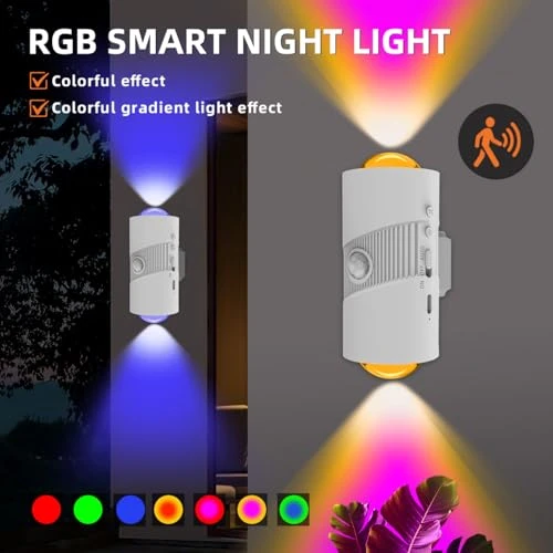 Rechargeable RGB Motion Sensor Night Light — Night Lights, XXMANX