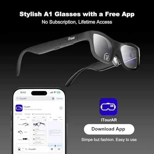 Smart AR Glasses with Real-Time Translation — Smart Glasses, iTour