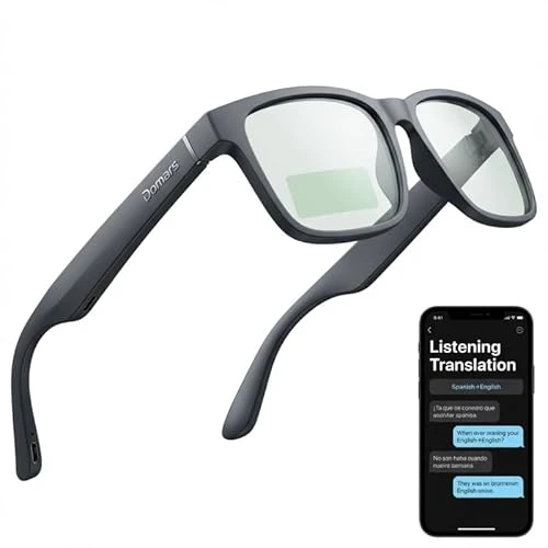 Smart Glasses with AR Display, Invisible Teleprompter, and AI Real-Time Translation — Smart Glasses, Domars