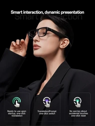 Smart Glasses with AR Display, Invisible Teleprompter, and AI Real-Time Translation — Smart Glasses, Domars