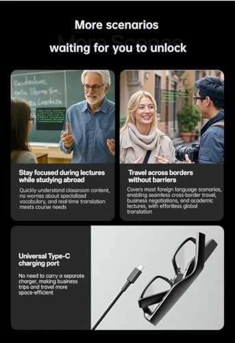 Smart Glasses with AR Display, Invisible Teleprompter, and AI Real-Time Translation — Smart Glasses, Domars