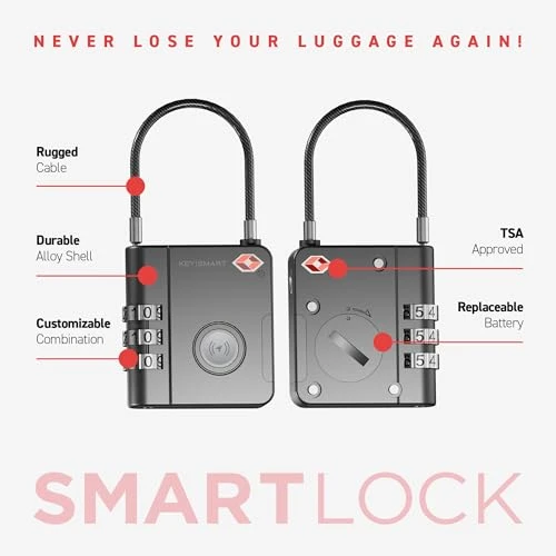 Smart Tracking Luggage Lock — Luggage Locks, KeySmart