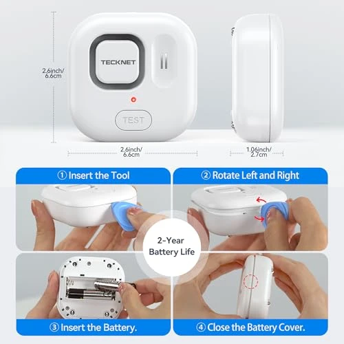 WiFi Water Leak Detectors with App Alerts and Sound Alarm — Water Leak Detection Systems, TECKNET