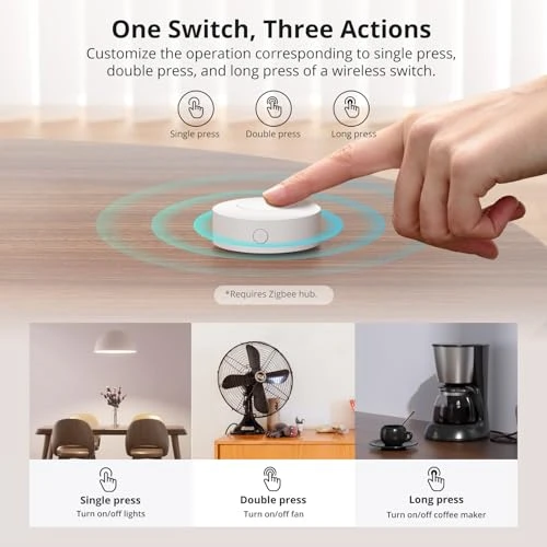 Zigbee Wireless Push Button — Smart Motion Sensors, Sonoff