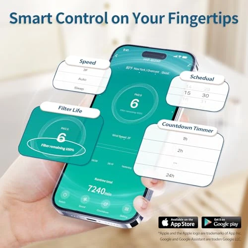 Air Purifier with Smart WiFi and Air Quality Monitor — Activated Carbon Air Purifiers, ECOSELF